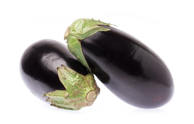 fresh eggplant isolated on white background