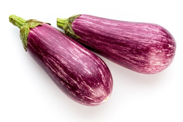 Fresh eggplants, aubergine.