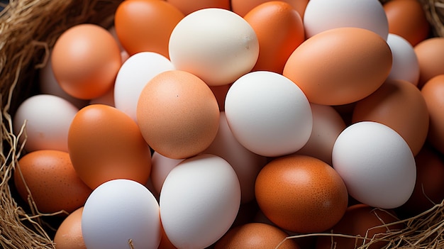 fresh eggs in a carton