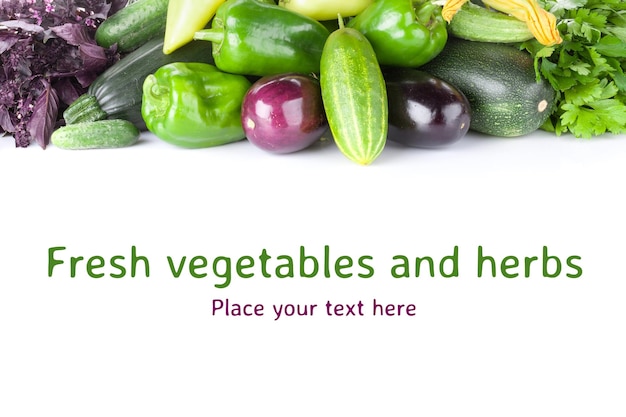 fresh farmers garden vegetables and herbs