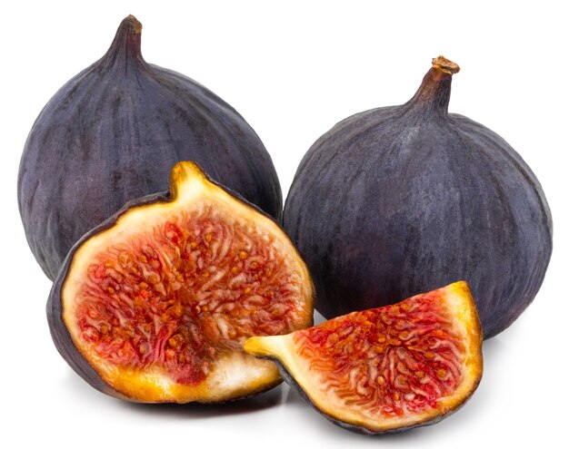 Fresh figs isolated on white background with clipping path.