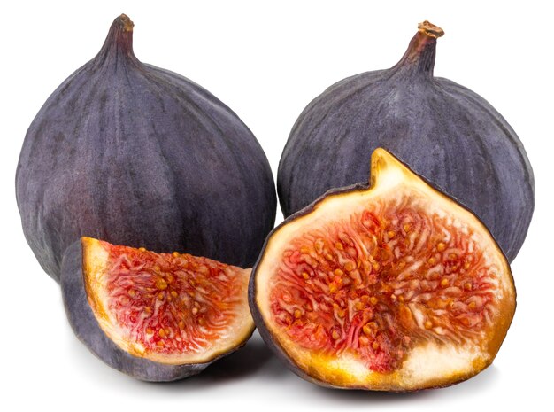 Fresh figs isolated on white background with clipping path.