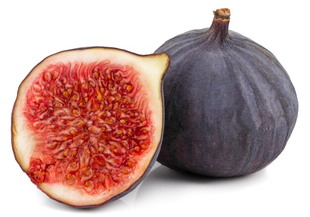 Fresh figs isolated on white background with clipping path.