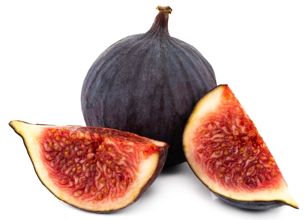 Fresh figs isolated on white background with clipping path.