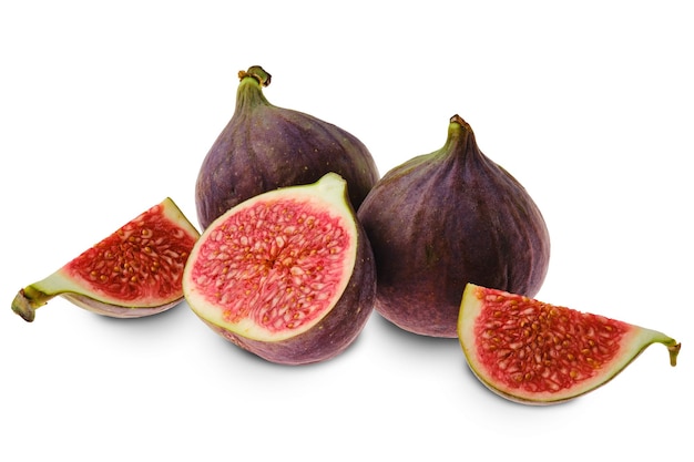 Fresh figs isolated on white background