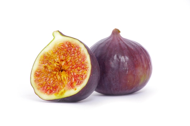 Fresh figs isolated on white background