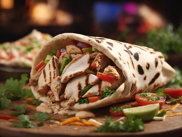 Fresh and Flavorful shawarma sandwich