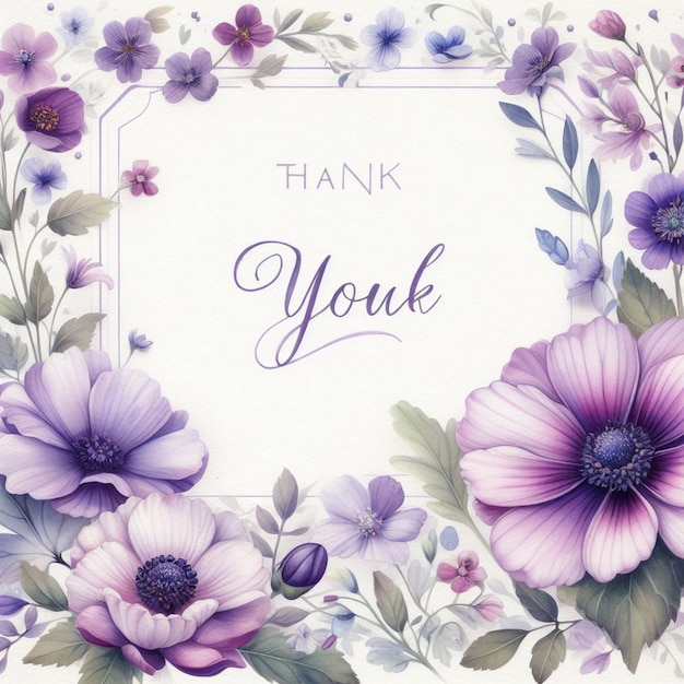 신선 한 꽃 어리 와 감사 하는 말 이 새겨진 카드