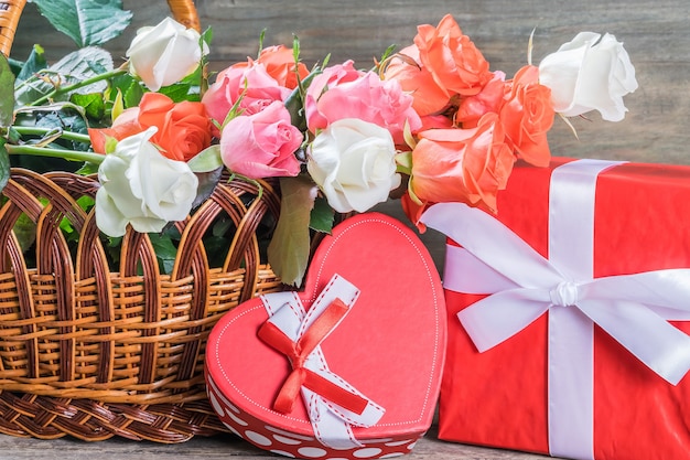 Fresh flowers on wooden