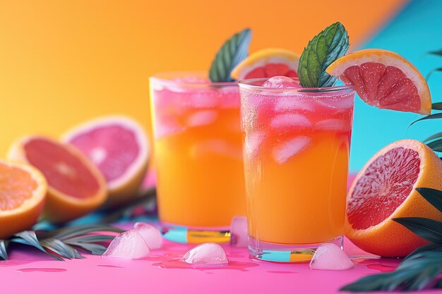 fresh food and drink tropical summer vibes professional advertising food photography