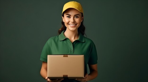 Fresh Food Forward Smiling Greenclad Courier