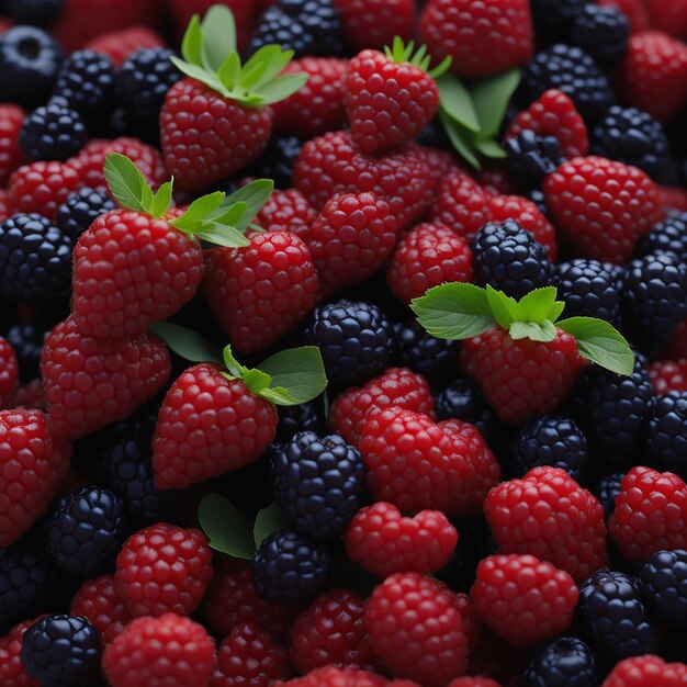 Fresh forest mixed berries