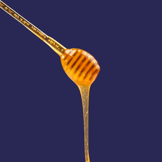 Fresh fragrant honey drips organic vitamin nutrition dessert food