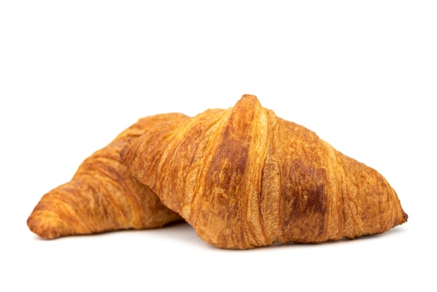 The Fresh French Croissant isolated in the white blackground