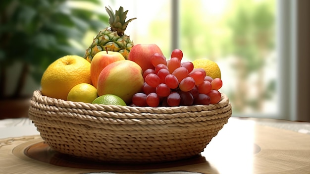 fresh fruit in basket