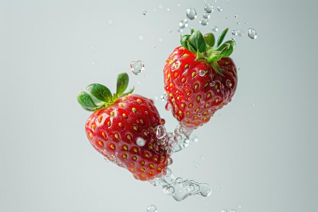 fresh fruit floating in water