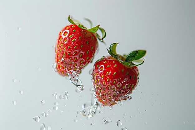 fresh fruit floating in water