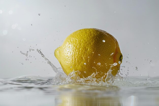 Foto frutta fresca che galleggia in acqua