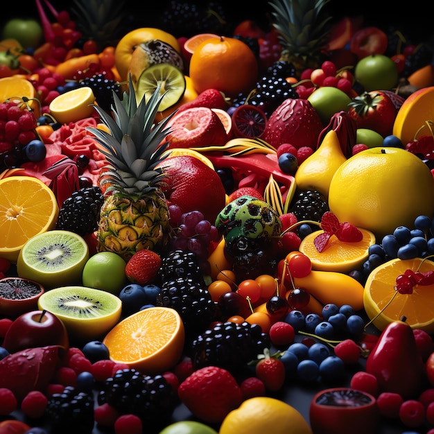 新鮮なフルーツ フルッタ フレスカ メキシコのディア デ ムエルトス死者の日の水彩パターン