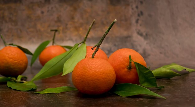 Fresh fruit. Group of tangerines