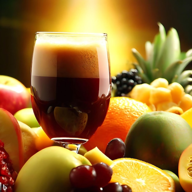 Fresh fruit juice healthy drinks