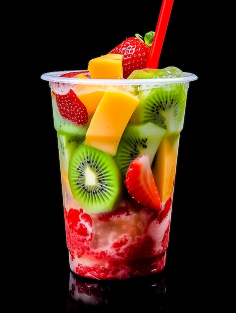 Fresh fruit juice mixed healthy drinks Ai generated