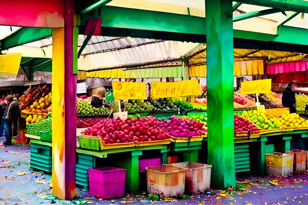 新鮮な果物の市場