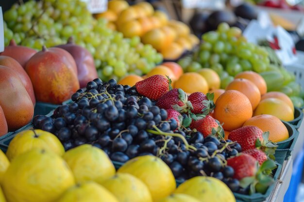 Fresh fruit on market