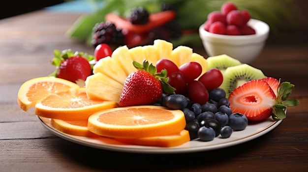 fresh fruit on a plate a sweet and healthy snack