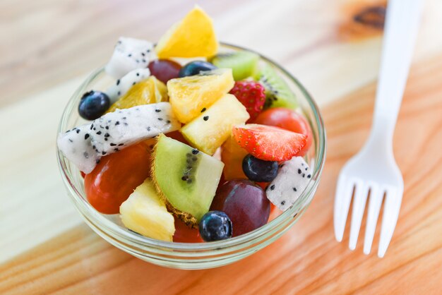 Fresh fruit salad bowl