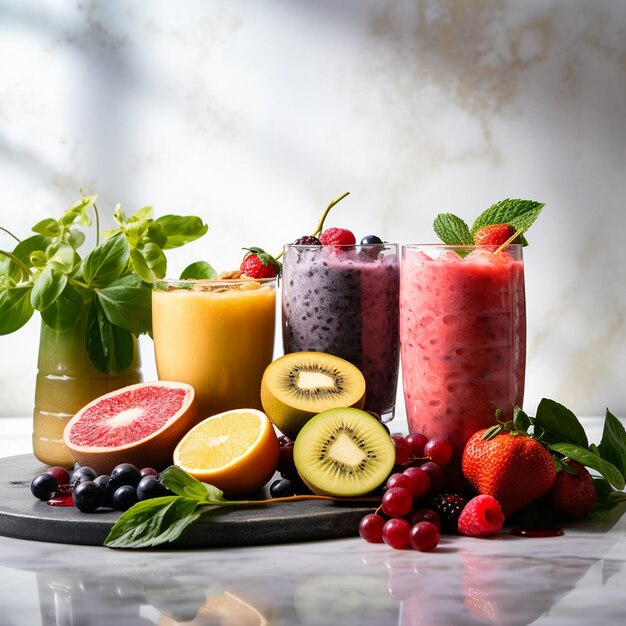 Foto fresh fruit smoothies