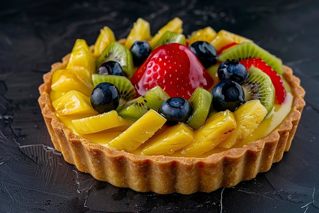 Fresh Fruit Tartlet With Blueberries and Raspberries