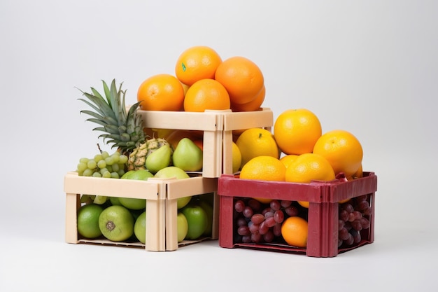 fresh fruit in transport box