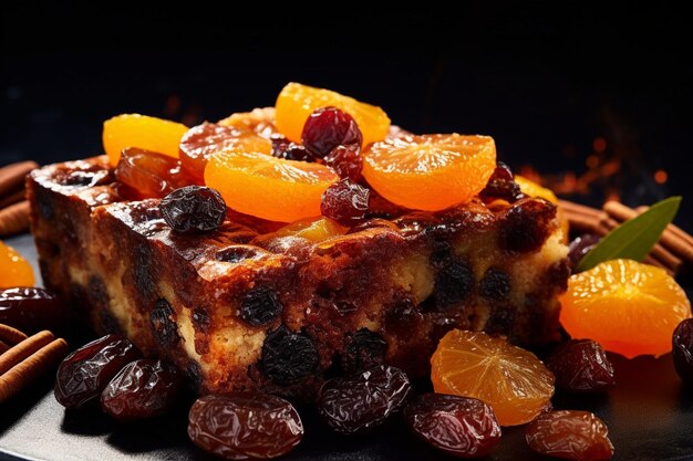 Fresh fruitcake dynamic food graphy