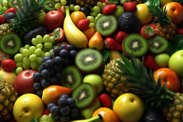 Fresh Fruits Ai generative