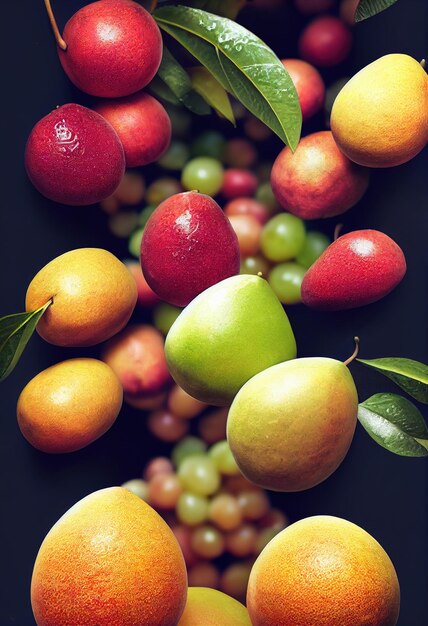 Fresh Fruits Assorted Fruits Colorful