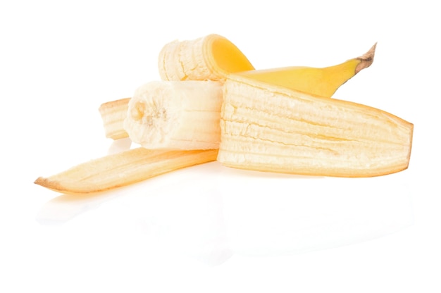 Fresh fruits banana isolated on white background