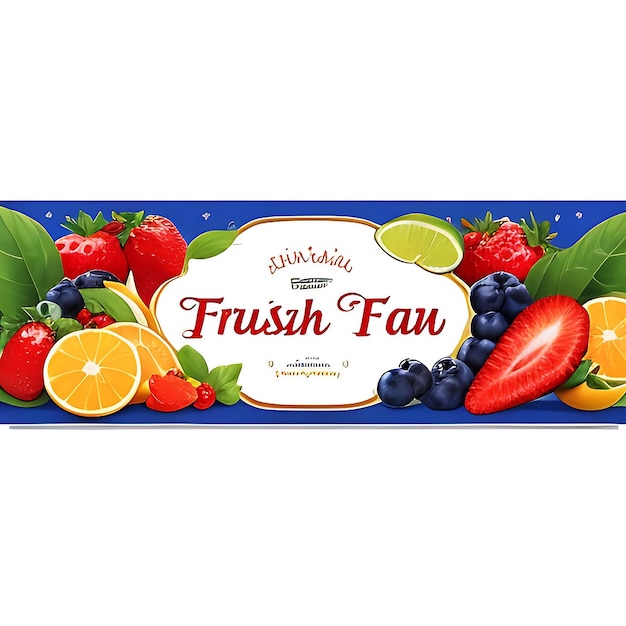 Foto illustrazione di banner di frutta fresca