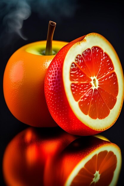Фото Свежие фрукты, выделенные на фруктовом фоне