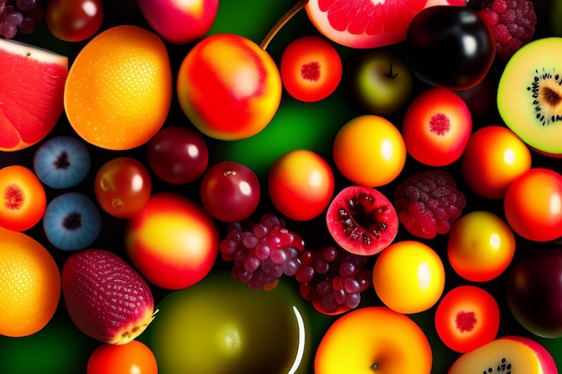 fresh fruits pile wallpaper