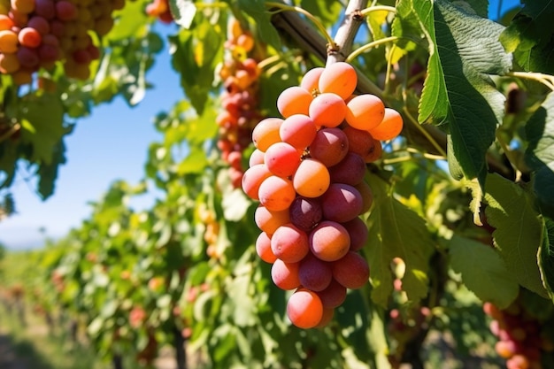 Fresh fruits on a tree ready for harvest