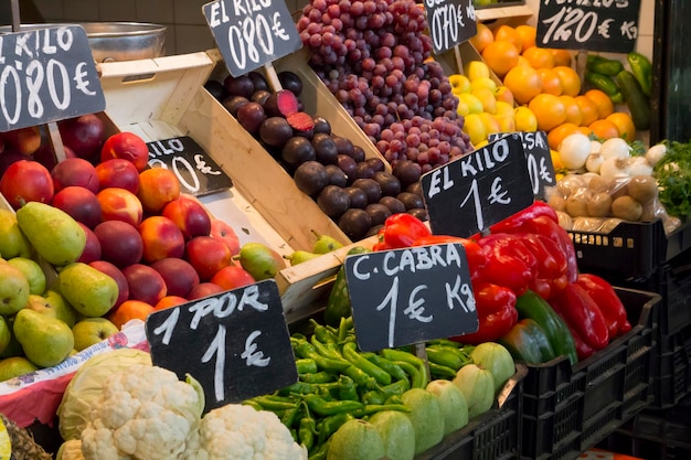 Fresh fruits and vegetables