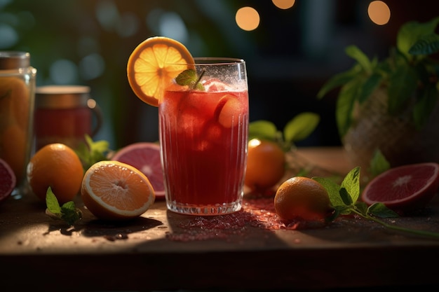 Fresh and fruity summer mocktails with herbs