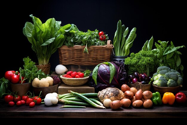 Fresh Garden Harvest Display