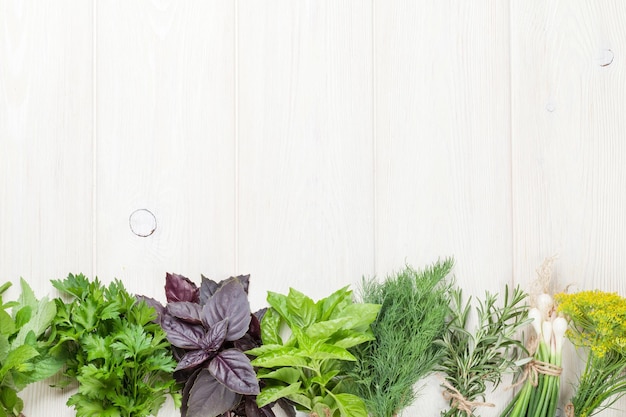 Fresh garden herbs