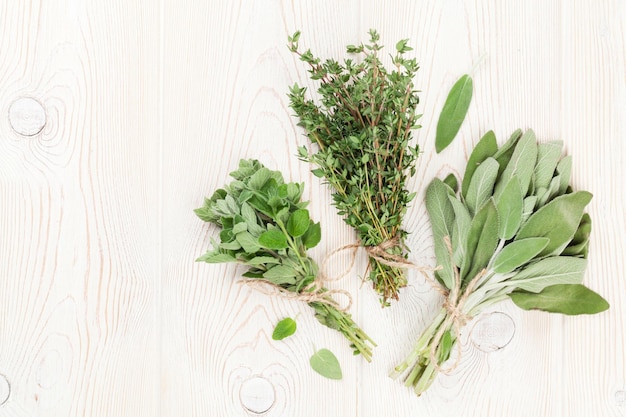 Fresh garden herbs