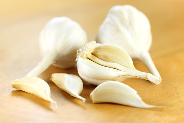 Fresh garlic close up