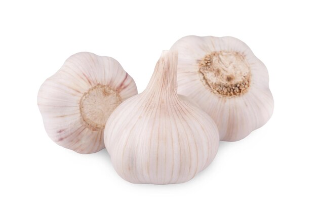 Fresh garlic isolated on white background