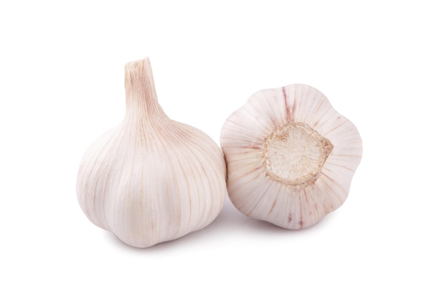 Fresh garlic isolated on white background