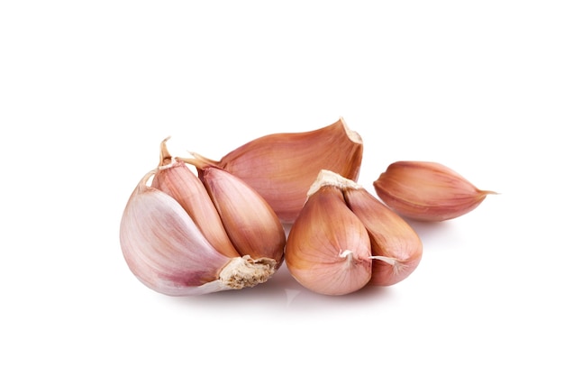 Fresh garlic isolated on white background